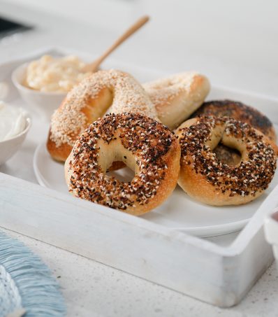 Homemade Montreal-style Bagels are a treat. Follow step by step instructions for mixing, rising, shaping and baking bagels. How to make homemade bagels.