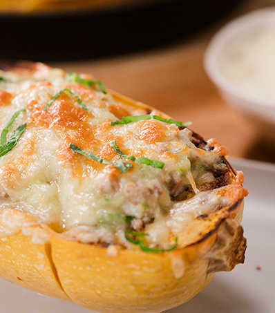 Turkey and Bean Stuffed Spaghetti Squash